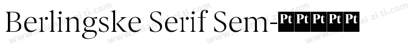 Berlingske Serif Sem字体转换